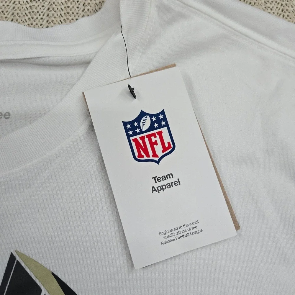Nike Dri-Fit New Orleans Saints Shirt Mens XL White Short Sleeve NFL Football